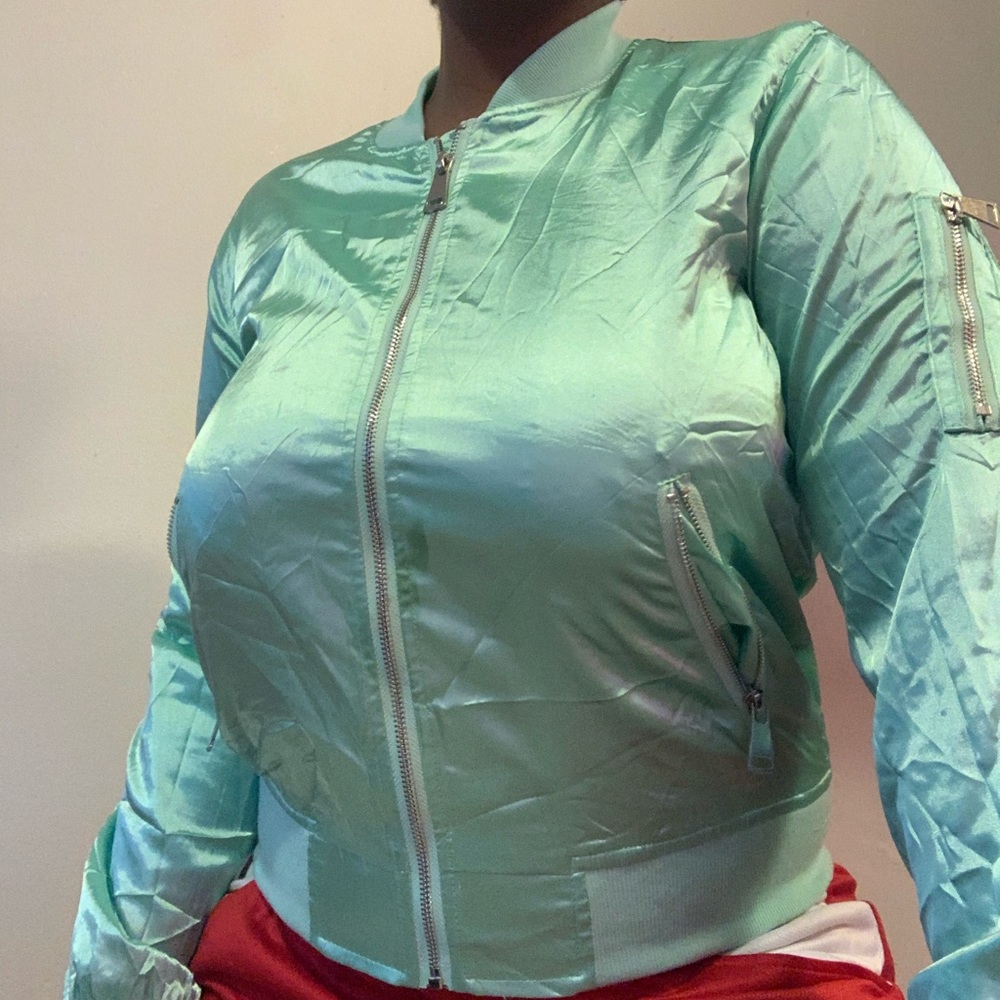 Green Fashion Nova Bomber Jacket
